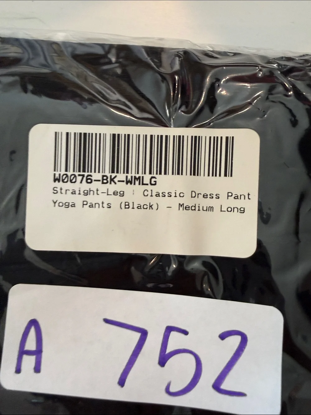 New Betabrand Black Straight Classic Dress Pant Yoga Pants Medium Long Tall